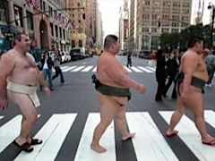Sumo wrestlers in New York