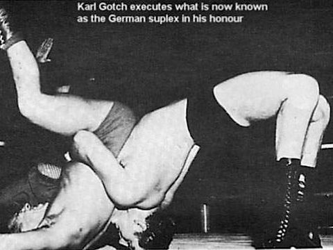 Karl Gotch performing what is now known as the German Suplex