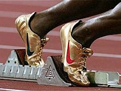 Michael Johnson's famous gold shoes