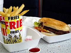 Burger and fries. Mmmm.