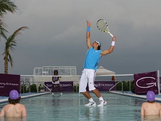 Rafael Nadal on water