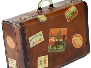 Well traveled suitcase